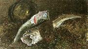 wilhelm von gegerfelt nature morte med fisk oil painting on canvas